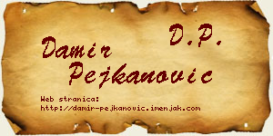 Damir Pejkanović vizit kartica